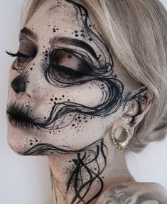 Drag Make-up, Face Art Makeup, Graphic Makeup, Makijaż Smokey Eye, Skull Makeup, Crazy Makeup