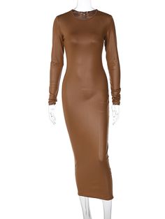 Features: Be elegant and eye-catching with this sophisticated Jill Full Sleeve Bodycon Midi Dress. This full sleeve design includes an O-neck and a stylish, slim split that gives a sultry look. It's the perfect dress for formal or dressy occasions. Dress For Formal, Full Sleeves Design, Bodycon Midi Dress, Y2k Clothes, Bodycon Dress Parties, Bodycon Midi, Crop Top Blouse, Boho Maxi Dress, Dress Cuts