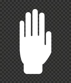 a white hand icon on a dark checkered background with no image in the bottom corner