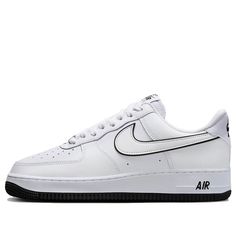 Nike Air Force 1 Low 'White Black' DV0788-103 Classic White Nike Air Force 1 For Streetwear, Nike Air Force 1 Urban White, Urban Nike Air Force 1 In White, White Urban Nike Air Force 1, Sneakers Nike Air Force, Sneakers Nike Air, Custom Af1, New Nike Air Force, Dope Outfits For Guys