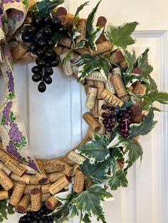 Wine Cork Wreath | Grapes Wreath | Wine Lovers Wreath | Wine Decor – Faux Real Florals by Yasmin Grapes Wreath, Wine Corks Crafts, Corks Crafts, Wine Cork Wreath, Cork Wreath, Wine Cork Art, Cork Art, Wine Cork Crafts, Wine Decor