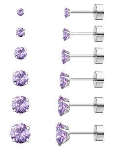 PRICES MAY VARY. MATERIAL: Surgical steel earrings made of high quality surgical steel / AAA cubic zirconia, hypoallergenic, lead-free, rust-proof, non-fading. earrings for sensitive ears. DIMENSIONS: cubic zirconia width 2,3,4,5,6,8mm,Gauge Size: 20G =0.8mm pin size: 11mm long, suitable for people, helix earrings and is easy to wear Effective against loss. CLASSIC DEIGN: Simple and generous round cubic zirconia setting with high strength polishing, overall fashion and personality, suitable for Overall Fashion, Screw Earrings, Men's Earrings, Earrings For Sensitive Ears, Earrings Cartilage, Surgical Steel Earrings, Helix Earrings, Steel Earrings, Men Earrings