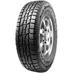 an all terrain tire on a white background