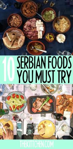 there are many different types of food on the table with text overlay that reads 10 sebastian foods you must try