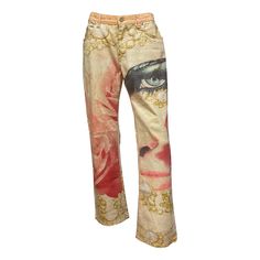 condition 8/10 color multi size s waist 36cm, front rise 24cm, inseam 73cm, length 96cm, hips 51cm by flat cotton 98% elastane 2% made in italy free shipping worldwide Roberto Cavalli Animal Print, Insane Fashion, 2000s Fashion Icons, Printed Denim Pants, Funky Pants, Pop Clothing, Animal Print Outfits, Holiday List, Print Denim