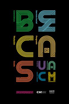 an image of some type of typogramic font that is very colorful and fun