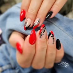 Crveni Nokti, January Nail Ideas, Uñas Animal Print, Nail Polish Art Designs, January Nail, Nail Art Designs Images, Pink Glitter Nails, January Nails, Long Nail Designs