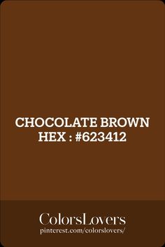 CHOCOLATE BROWN Rgb Palette, Hex Color Palette, Chocolate Brown Color, Warm Chocolate, Chocolate Brown Colour, Chocolate Hazelnut