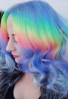 Permanent Hair Color Ideas, Pretty Fall Hair Color, Pretty Fall Hair, Hair Color Ideas Pastel, Magical Hair, Blue Ombre Hair, Winnipeg Canada, Dramatic Hair