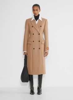 FIGURE COAT | Aritzia Aritzia Brown Coat, Best Winter Jackets, Princess Coat, Hourglass Silhouette, Wind Protection, Orange Shirt, Double Breasted Coat, Cashmere Coat, Feel It