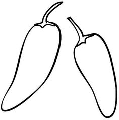 two chili peppers on a white background, one is black and the other is white