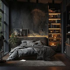 Rustic bedroom with natural fiber rugs, adding an organic element to the decor Rustic Bedroom Inspiration, Dark Bedroom Aesthetic, Bedroom Decor Ideas For Women, Dark Cozy Bedroom, Modern Rustic Bedrooms, Dark Interior Design, Rustic Bedroom Design, Design Your Bedroom, Moody Bedroom