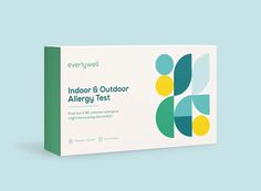 an in - door and outdoor allergy test box on a blue background with the words, everywell