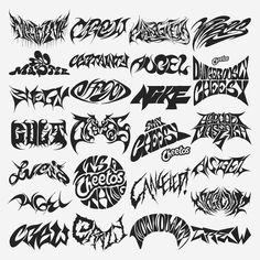 various types of graffiti font and designs