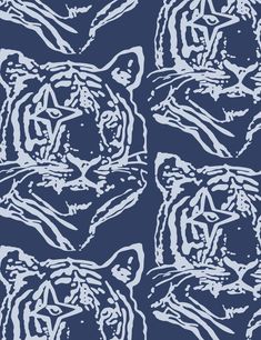 a blue and white tiger pattern on a dark background