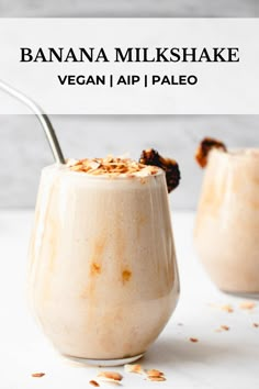 Aip Hot Drinks, Aip Noodles Recipes, Aip Protein Powder, Aip Bowls, Paleo Diet For Beginners Recipes, Aip Smoothie Recipes, Aip Smoothie, Milkshake Banana