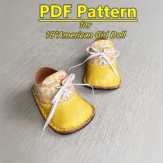 ( THIS IS NOT A FINISHED ITEM )  The pattern is designed to fit 18" Doll ** Boots measurement** Ag : (Inner:8cm x 4.2cm)(outer: 8.5 x 5cm) This is an instant download pattern so you can get the pattern and get started immediately.  **You may make and sell finished product using these patterns, but you cannot distribute and sell the pattern itself.** This download does not include written instruction, Please watch the video. - Tutorial video links https://youtu.be/1pbPY-Jwvi4 How to print a pattern:    Using Adobe's PDF Reader, the size of the paper is A4 . Print at 100% Actual size. Shoe Patterns, Doll Boots, Doll Shoe Patterns, Doll Clothes Patterns Free, Sewing Doll Clothes, Baby Doll Clothes, Shoe Pattern, Sewing Dolls, Baby Time