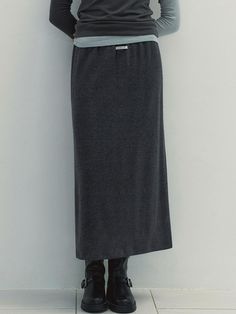 Composition : Acrylic 60%, Polyester 25%, Nylon 10%, Span 5%Color: CharcoalCountry of Origin : Republic of Korea Casual Gray Long Skirt, Casual Long Gray Skirt, Long Skirt, Smocking, Composition, Skirt, Band, The Originals, Clothes For Women