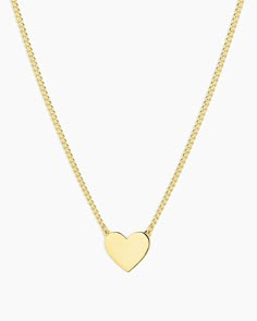 An engravable heart sits on a dainty 17" curb chain. Bespoke Wilder Heart Necklace, 18k Gold, Women's by gorjana Good Heart Necklace, Golden Heart Necklace, Earrings Stacking, Heart Necklaces, Golden Heart, Gold Heart Necklace, 14k Gold Necklace, Mix Style, Gold Necklaces