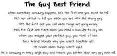 the guy best friend poem is shown in black and white