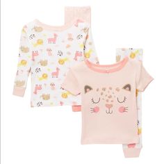 Koala Baby 4 Piece Cat Print Cotton Pajama Set In Crystal Rose Your Little One Will Love Wearing These Comfy And Snugly Pajama Sets Featuring The Cat Characters. Two 2-Piece Sets. Top 1:. Crew Neck. Long Sleeves With Cuffs. Allover Animal Print. Jersey Knitbottom 1:. Elasticized Waist. Pull-On. Allover Dot Print. Jersey Knittop 2:. Crew Neck. Long Sleeves With Cuffs. Cat Front Graphic. Jersey Knitbottom 2:. Elasticized Waist. Pull-On. Allover Animal Print. Pink Playful Sleepwear Sets, Pink Bedtime Sets, Playful Pink Bedtime Sets, Cotton Pajama Set, Baby Koala, Koala Kids, Koala Baby, Baby Cat, Cat Character