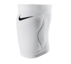 a white kneepad with black nike logo on it