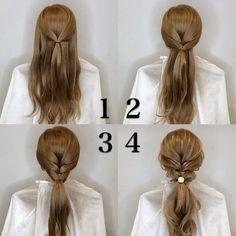 Hair Tutorial Wedding, Wedding Hair Tutorial, Long Hair Volume, Long Hair Diy, Simple Bridal Hairstyle, Step By Step Hair, Bridal Hair Tutorial, Cool Hair Designs, Middle Hair