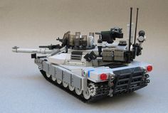 a toy tank made out of lego parts