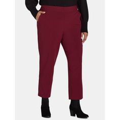 Stylish and flattering; these women's Pull-on Pants from Just My Size will quickly become your go-to for work and beyond. A hidden mesh panel slims and shapes your tummy area while keeping you comfortable all day long. Crafted in a season-spanning fabric for year-round wear these pants are sure to be a new fave. Pair back to your favorite flats and you are set for the day in classic style. Size: 4X (26W).  Color: Purple.  Gender: female.  Age Group: adult. Comfortable Dress Pants, Just My Size, Plus Size Pants, My Size, Mesh Panel, Dress Pant, Pull On Pants, Flare Pants, Color Purple