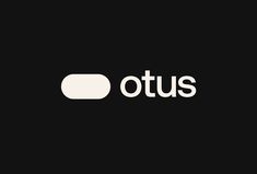 the word otus is written in white on a black background