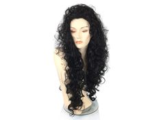 "Welcome to Funtasy Wigs - Premium quality theatrical Halloween costume / cosplay wigs Great looking \"1990's Cher - If I Could Turn Back Time\" character premium quality wig.  Production Type: Custom Design - Funtasy Exclusive Color: Black Length: 30\" Material: Premium Kanekalon Synthetic Wig Fiber - Silky Soft and Tangle Free Cap Size: 21.5\" One Size Fits Most Comfort Stretch Cap with Adjustable Sizing Straps Condition: NEW Ready to Wear: Yes, no styling needed, just shake n go etsy Price: $59   USA Based Seller" Cher Wig, Witch Wig, 80's Costume, Turn Back Time, College Halloween, Quality Wigs, Anime Cosplay Costumes, Beautiful Wigs, Wig Caps