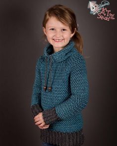 My Favorite Crochet Pullover Children Crochet pattern by KT and the Squid Crochet Pullover Pattern, Baby Jackets, Reverse Single Crochet, Crochet Pullover, Kids Crochet Pattern, Foundation Single Crochet, Crocheting Ideas, Haken Baby, Crochet Girls