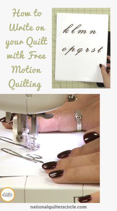 the instructions for how to use an electric sewing machine on your quilt with free motion quilting