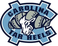 the logo of the carolina tar heels, with an animal's head on it