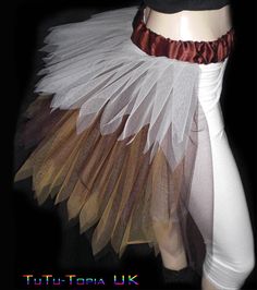 a woman's white and brown tutu skirt