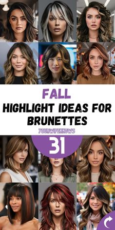 Elevate your fall look with these 31 stunning highlights for brunettes in 2024. From dark and sultry to light and playful, these ideas are perfect for all hair lengths, especially short styles. Explore the beauty of caramel, chocolate brown, and blonde highlights that will transform your look. Perfect for medium hair too, these highlights will make you feel confident and stylish all season long. Straight Hairstyles Highlights, Soft Dark Hair Color, Chocolate Brown Blonde Highlights, 4 Highlights In Hair, Caramel Hair With Highlights And Lowlights, Hair Color For 38 Year Old Women, Medium Highlights On Dark Hair, Brown Hair With Different Highlights, Brown Hair With Highlights For Fall