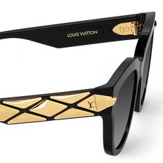 LOUIS VUITTON® - Lv Malletage Round Sunglasses - Black Luxury Wayfarer Glass Sunglasses, Luxury Evening Sunglasses With Mirrored Lenses, Luxury Square Frame Evening Sunglasses, Luxury Mirrored Sunglasses For Evening, Luxury Sunglasses With Uv Protection, Luxury Evening Sunglasses With Uv Protection, Luxury Sunglasses With Mirrored Lenses, Luxury Polarized Sunglasses, Lv Accessories