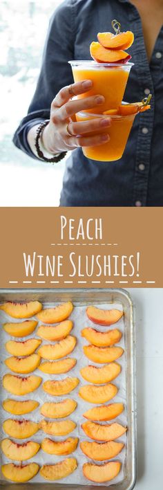 peach wine slushies are the perfect way to use up those summertime treats