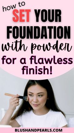 How To Use Powder Foundation, How To Use Setting Powder, How To Set Makeup With Powder, Setting Powder How To Apply, Where To Apply Setting Powder, When To Use Setting Powder, Applying Foundation With Brush, Diy Pressed Powder Foundation, How To Not Have Cakey Foundation