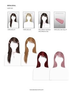 the different types of hair for women with long, straight and wavy hair on each side