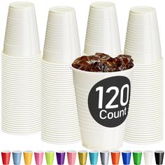 12oz cups with gummy bears in them and the number 120 on each cup