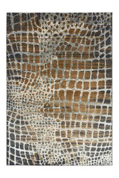 an animal print rug with brown and black spots