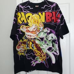 Dragon Ball T-Shirt Xl Black On The Get Weird.Lab Tag. Made In Heaven Dragon Ball Shirt, Dragon Ball Z Tshirts, Balls Shirt, Made In Heaven, Baseball Jersey, Cotton Material, Dragon Ball, Color Patterns, Breathable Fabric