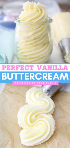 An easy sweet to make using just 4 ingredients! It also lets you in on the secret to the perfect vanilla buttercream. Light and fluffy yet incredibly stable, this is the BEST vanilla frosting! Use this yummy dessert recipe for piping or for decorating cakes and cupcakes! Easy Vanilla Buttercream Frosting, Best Vanilla Buttercream Frosting, Best Vanilla Buttercream, Vanilla Buttercream Recipe, Vanilla Buttercream Frosting Recipe, Easy Vanilla Frosting, Vanilla Frosting Recipes, Frosting Recipes Easy, Cake Frosting Recipe