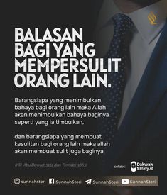 a man in a suit and tie with the words balian bagi yang mempersuit orang lain