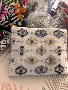 an eye pouch is sitting on a table