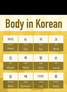 body in korean - screenshot