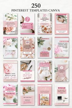 the pink and white wedding website is displayed