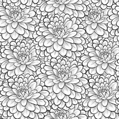 a black and white flower pattern