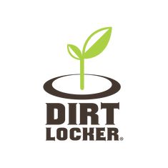 the dirt locker logo with a plant growing out of it